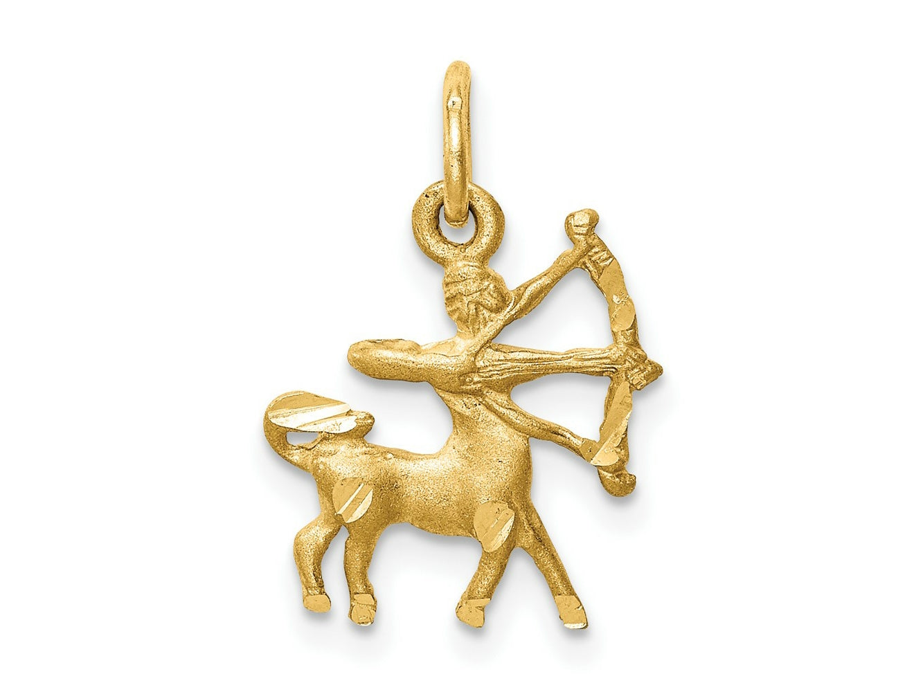 FJC Finejewelers 10 kt Yellow Gold Sagittarius Zodiac Charm 22 x 12 mm