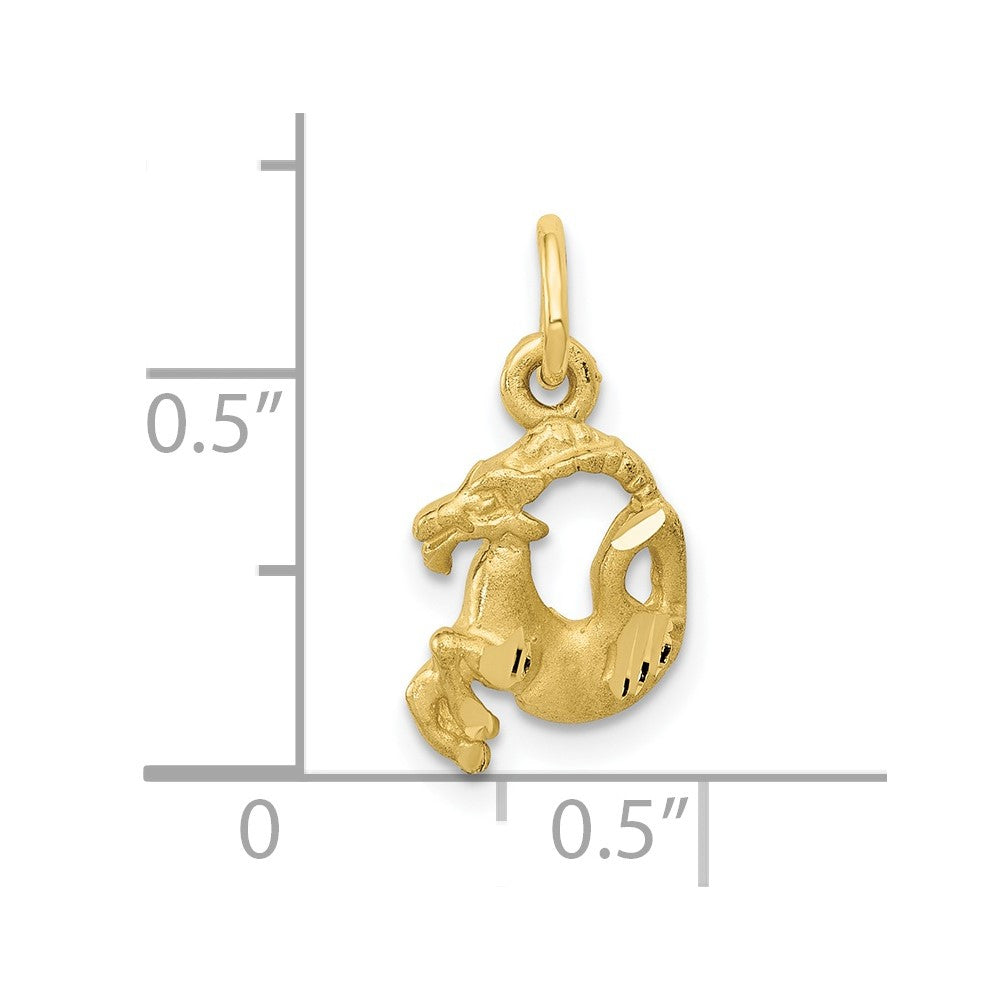 FJC Finejewelers 10 kt Yellow Gold Capricorn Zodiac Charm 18 x 10 mm