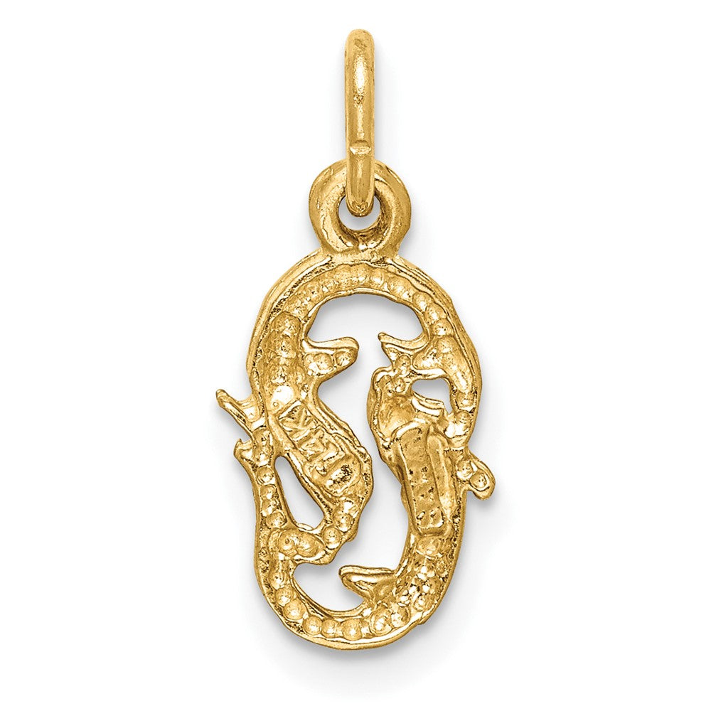 FJC Finejewelers 10 kt Yellow Gold Pisces Zodiac Charm 20 x 8 mm