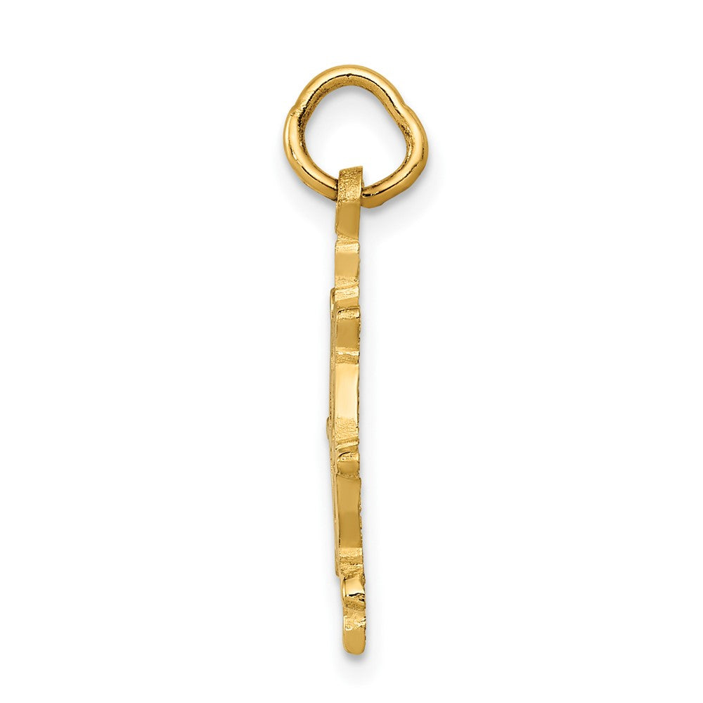 FJC Finejewelers 10 kt Yellow Gold Ships Wheel Charm 24 x 16 mm