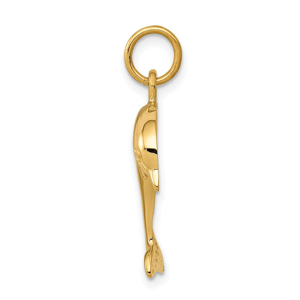 FJC Finejewelers 10 kt Yellow Gold Dolphin Charm 23 x 15 mm