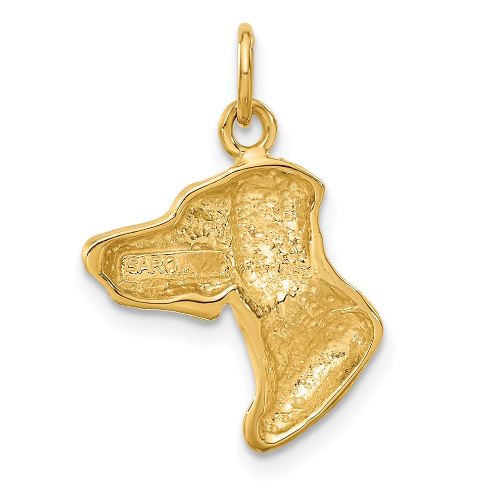 FJC Finejewelers 10 kt Yellow Gold Dog Charm 24 x 17 mm