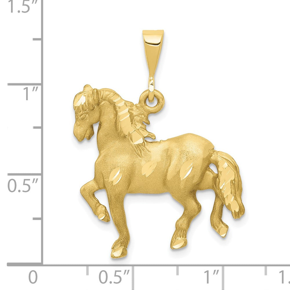 FJC Finejewelers 10 kt Yellow Gold Horse Charm 32 x 24 mm