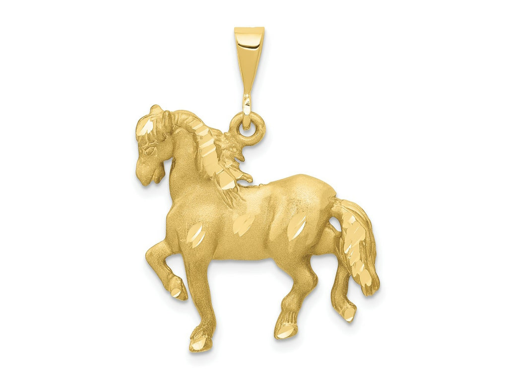 FJC Finejewelers 10 kt Yellow Gold Horse Charm 32 x 24 mm