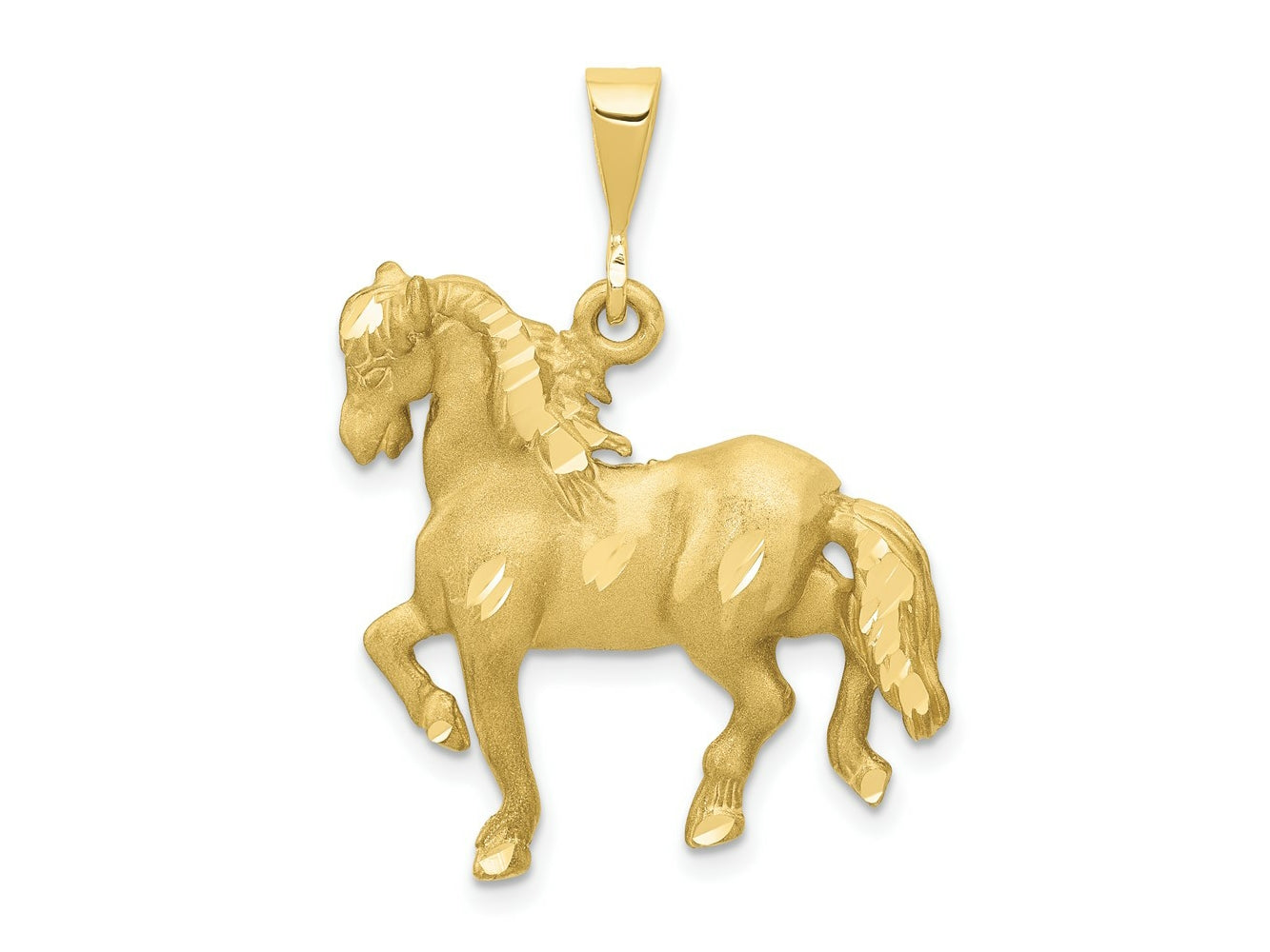 FJC Finejewelers 10 kt Yellow Gold Horse Charm 32 x 24 mm
