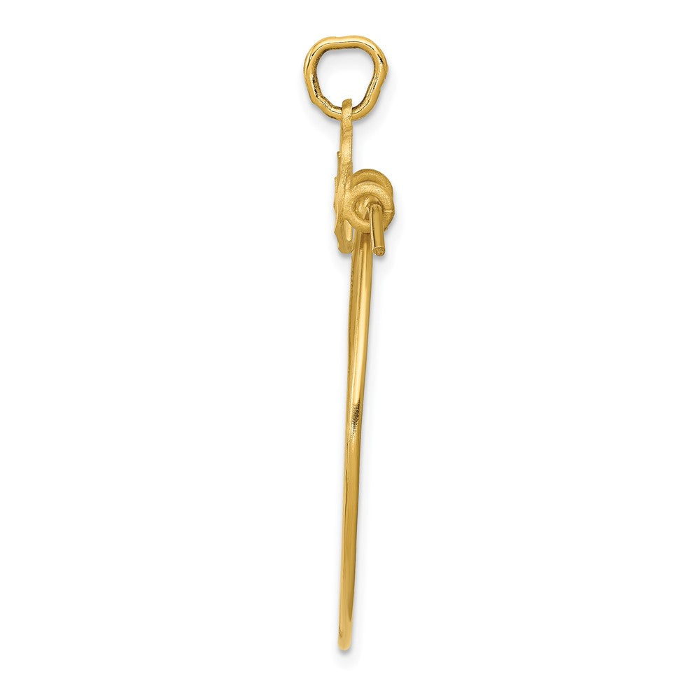 FJC Finejewelers 10 kt Yellow Gold Heart Charm Holder 40 x 27 mm