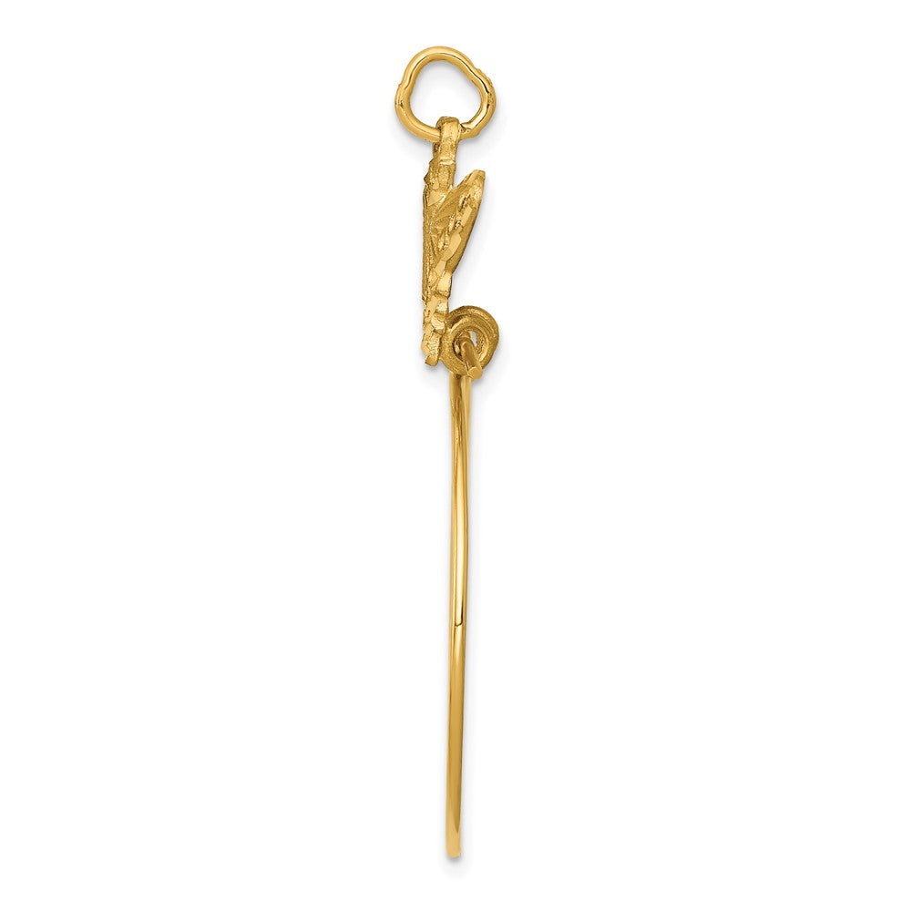 FJC Finejewelers 10 kt Yellow Gold Charm Holder Butterfly Holder Charm 40 x 20 mm