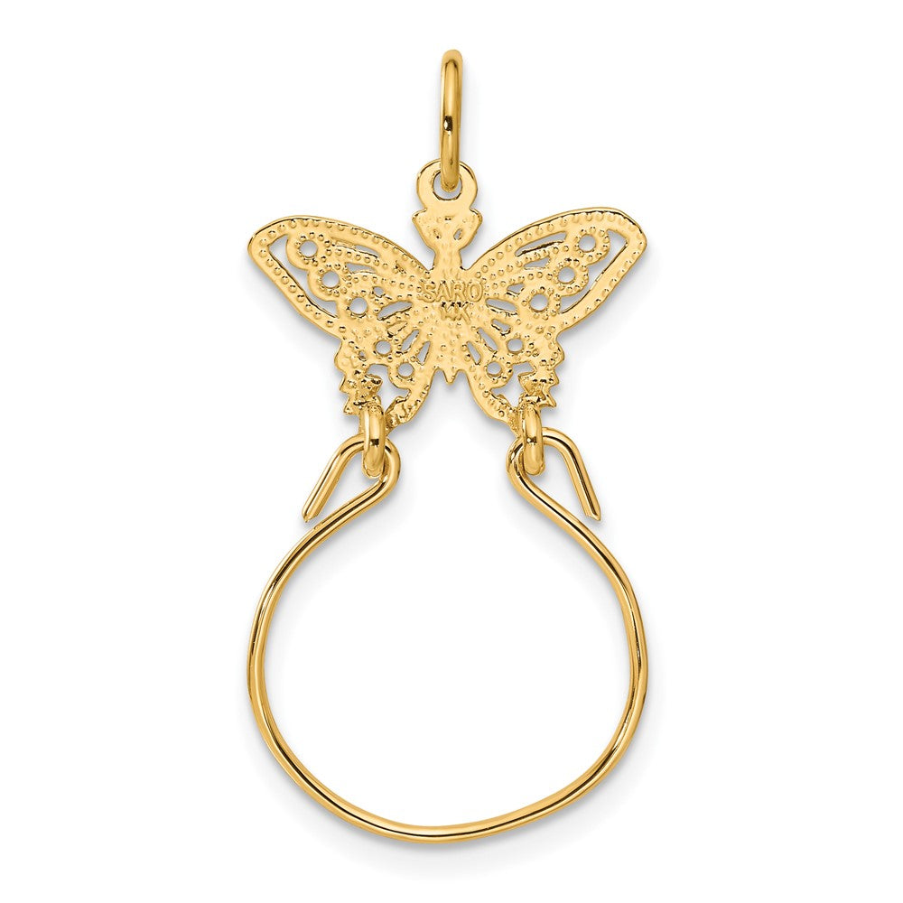 FJC Finejewelers 10 kt Yellow Gold Charm Holder Butterfly Holder Charm 40 x 20 mm