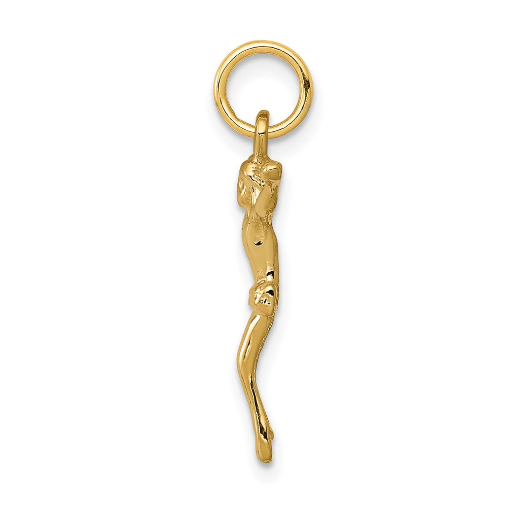 FJC Finejewelers 10 kt Yellow Gold Crucifix Charm 24 x 12 mm