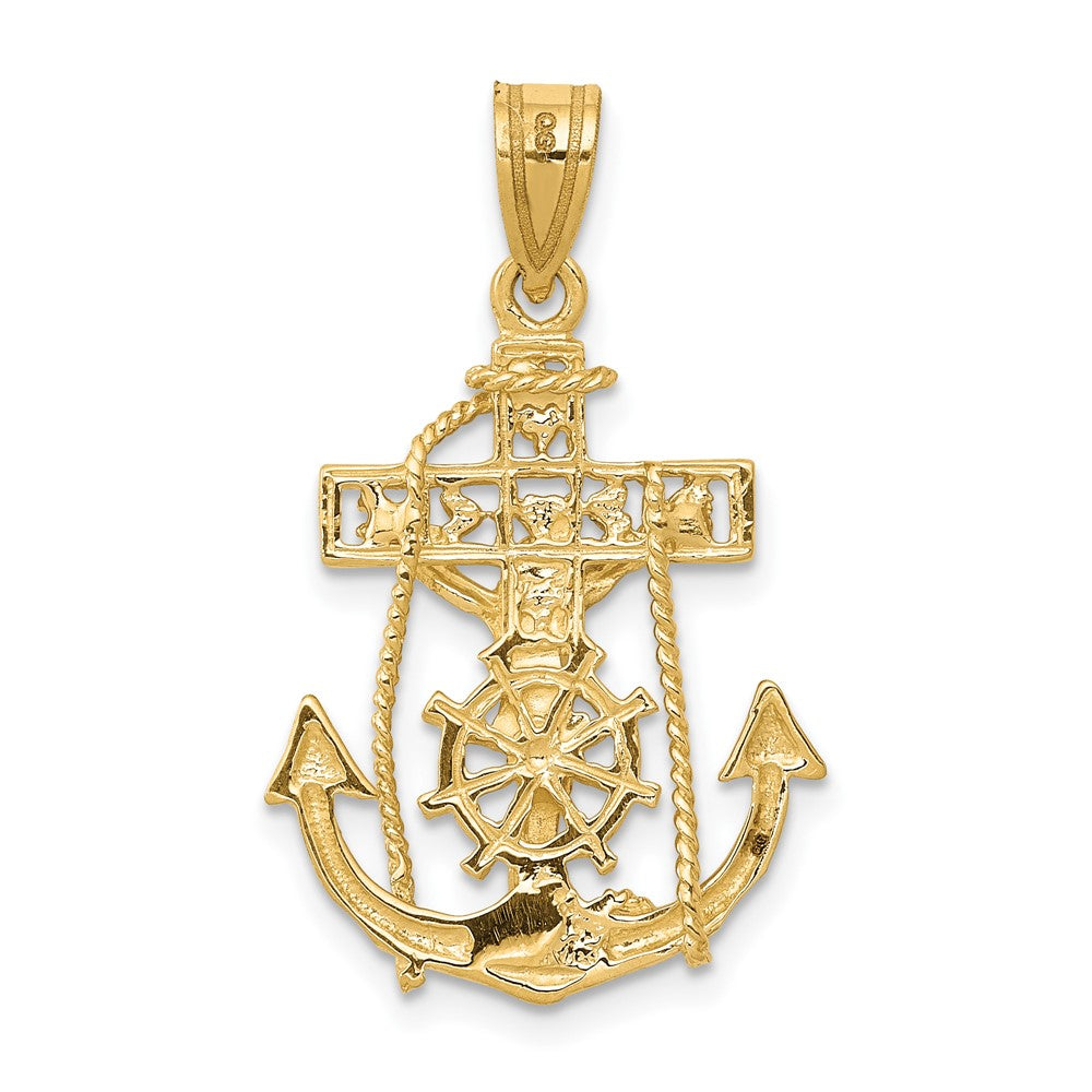 FJC Finejewelers 10 kt Yellow Gold Mariners Cross Charm 29 x 18 mm