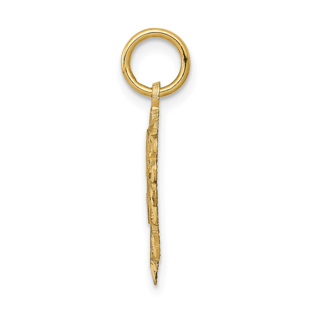 FJC Finejewelers 10 kt Yellow Gold 50 in Heart Charm 22 x 15 mm