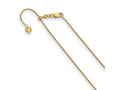 FJC Finejewelers 14 kt Yellow Gold Spiga Adjustable .85mm Wheat Chain 26 Inches x 1.35 mm