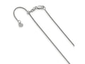 FJC Finejewelers 14 kt White Gold Bright Cut Spiga Adjustable Wheat Chain Lobster Clasp 26 Inches x 0.95 mm