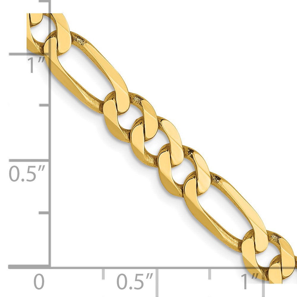 FJC Finejewelers 14 kt Yellow Gold Flat Figaro Chain Bracelet 7 Inches x 5.25 mm
