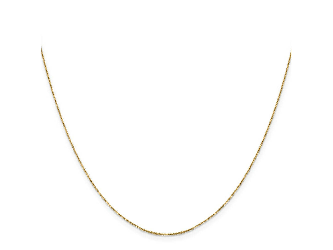 FJC Finejewelers 14 kt Yellow Gold .85 mm Bright Cut Cable Chain 18 Inches x 0.8 mm