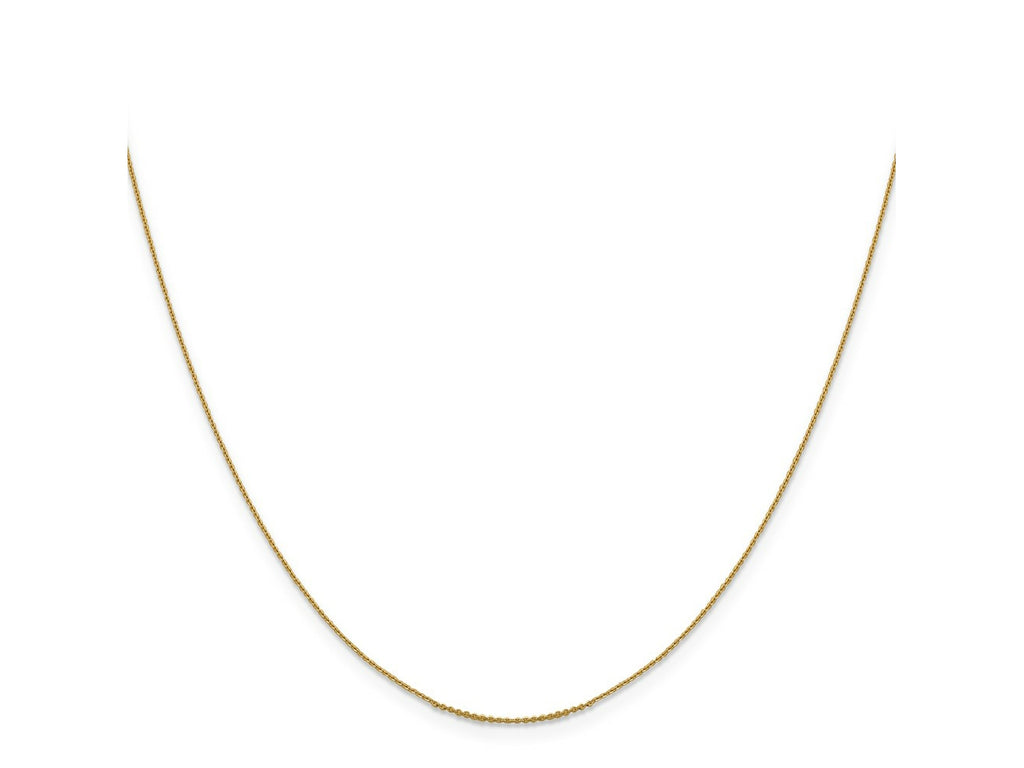 FJC Finejewelers 14 kt Yellow Gold .85 mm Bright Cut Cable Chain 20 Inches x 0.8 mm