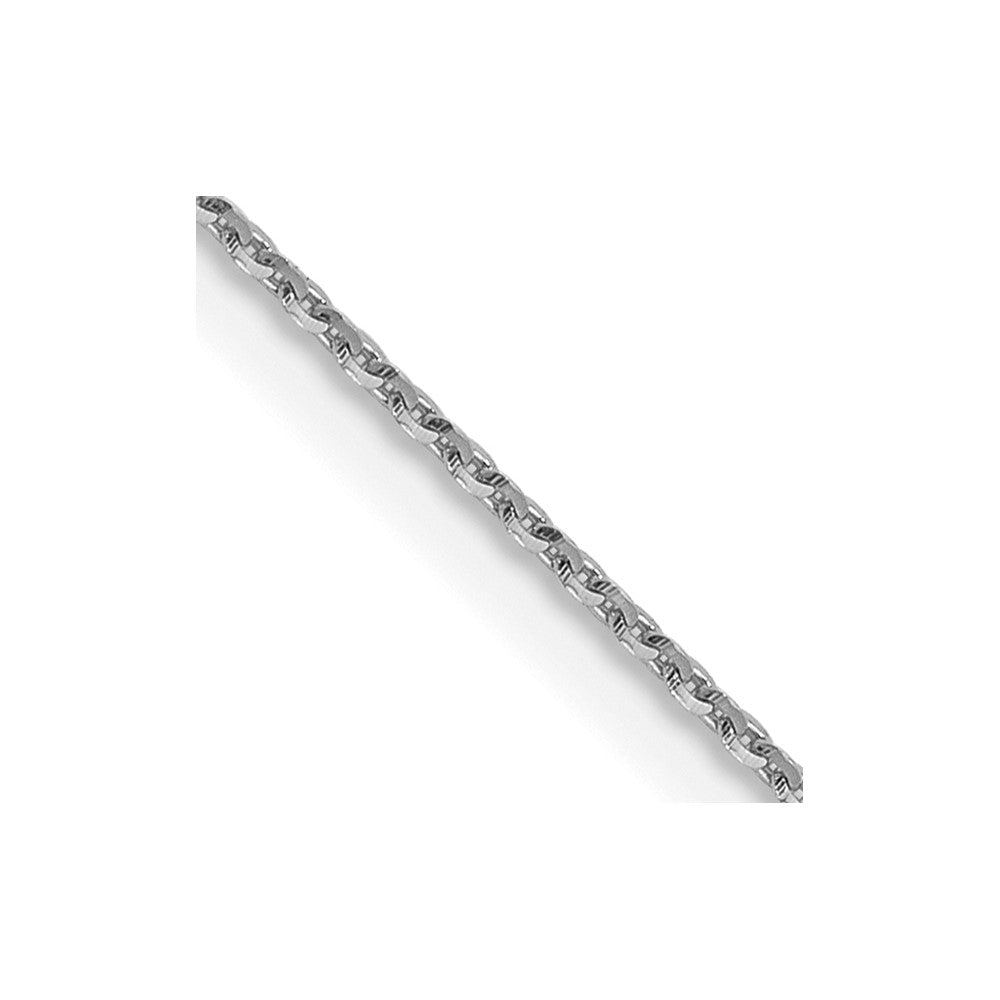 FJC Finejewelers 14 kt White Gold Bright Cut Cable Chain 16 Inches x 0.8 mm