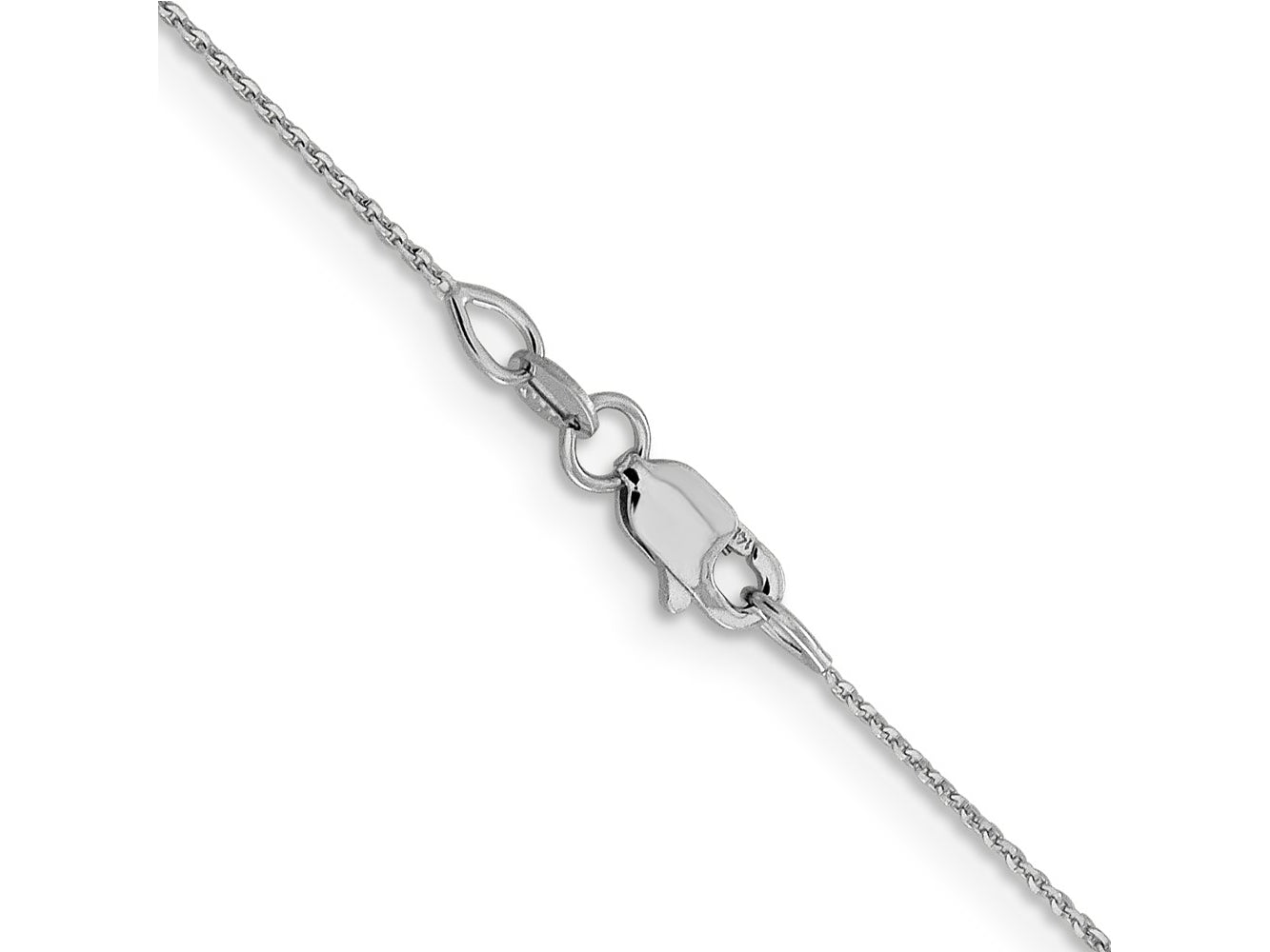 FJC Finejewelers 14 kt White Gold Bright Cut Cable Chain 20 Inches x 0.8 mm