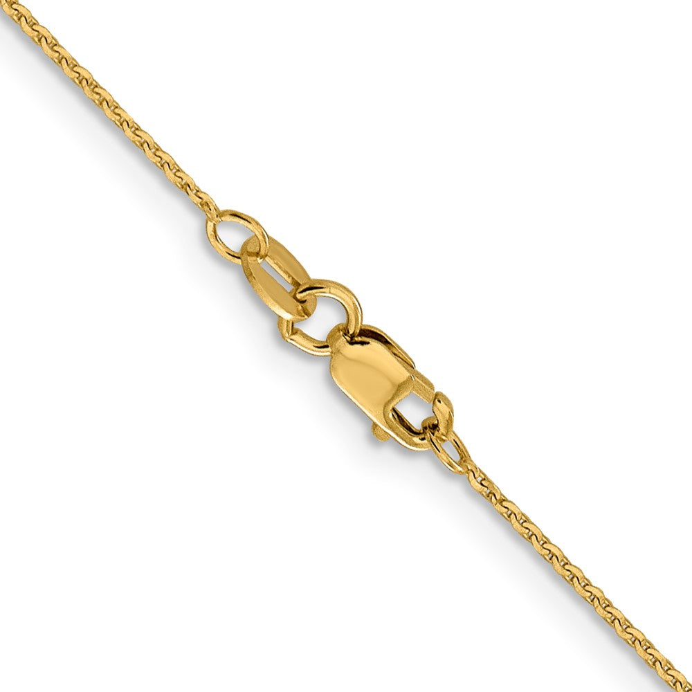 FJC Finejewelers 14 kt Yellow Gold 1.0 mm Bright Cut Cable Chain 16 Inches x 0.9 mm