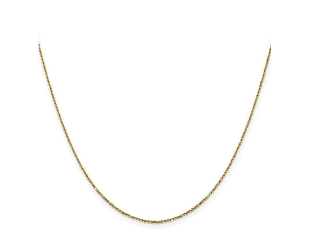 FJC Finejewelers 14 kt Yellow Gold 1.0 mm Bright Cut Cable Chain 16 Inches x 0.9 mm