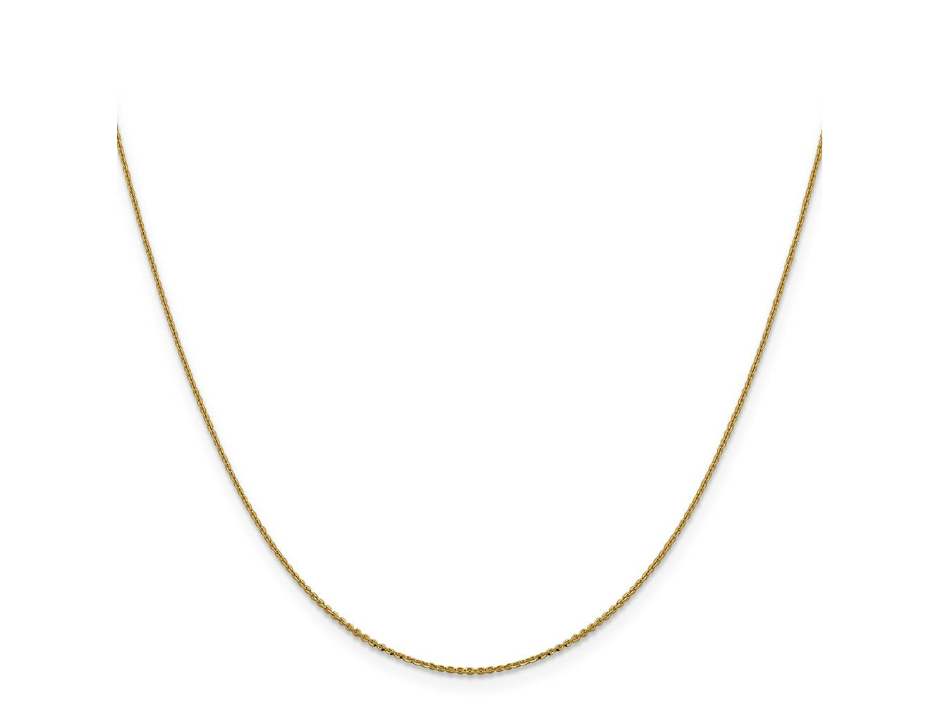 FJC Finejewelers 14 kt Yellow Gold 1.0 mm Bright Cut Cable Chain 16 Inches x 0.9 mm