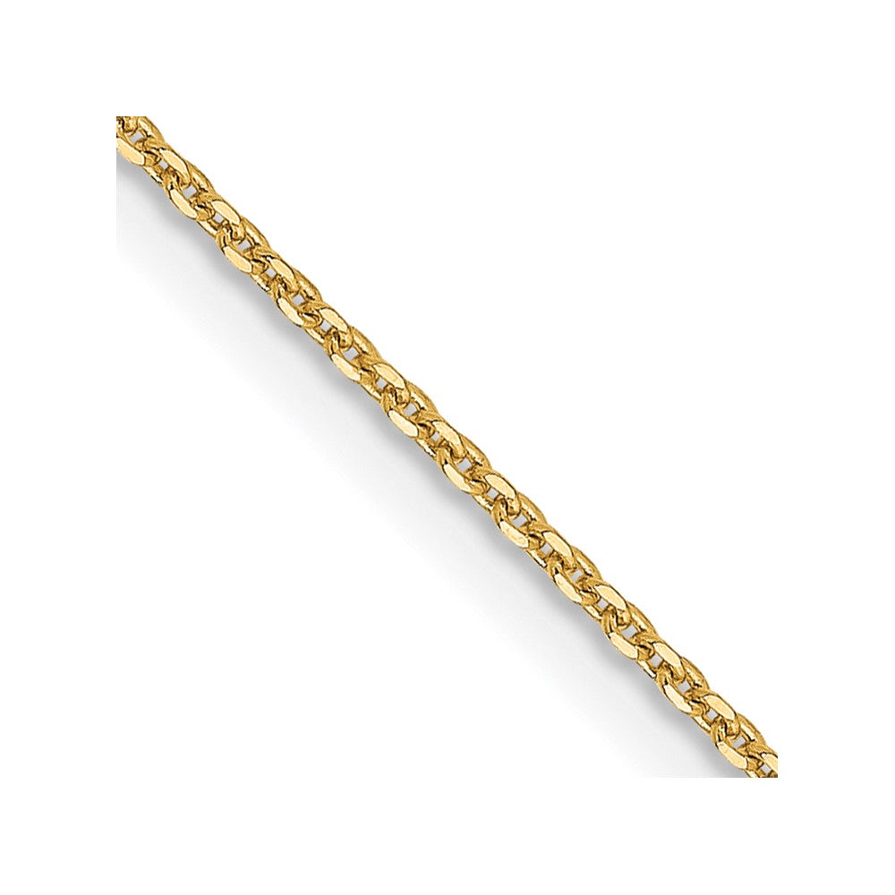 FJC Finejewelers 14 kt Yellow Gold 1.0 mm Bright Cut Cable Chain 18 Inches x 0.9 mm