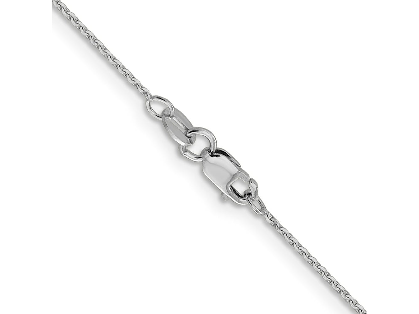 FJC Finejewelers 14 kt White Gold Bright Cut Cable Chain 16 Inches x 0.9 mm