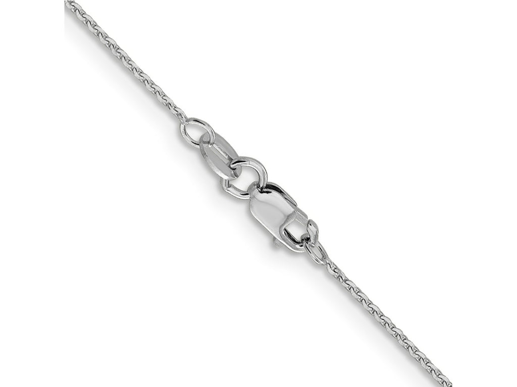 FJC Finejewelers 14 kt White Gold Bright Cut Cable Chain 20 Inches x 0.9 mm