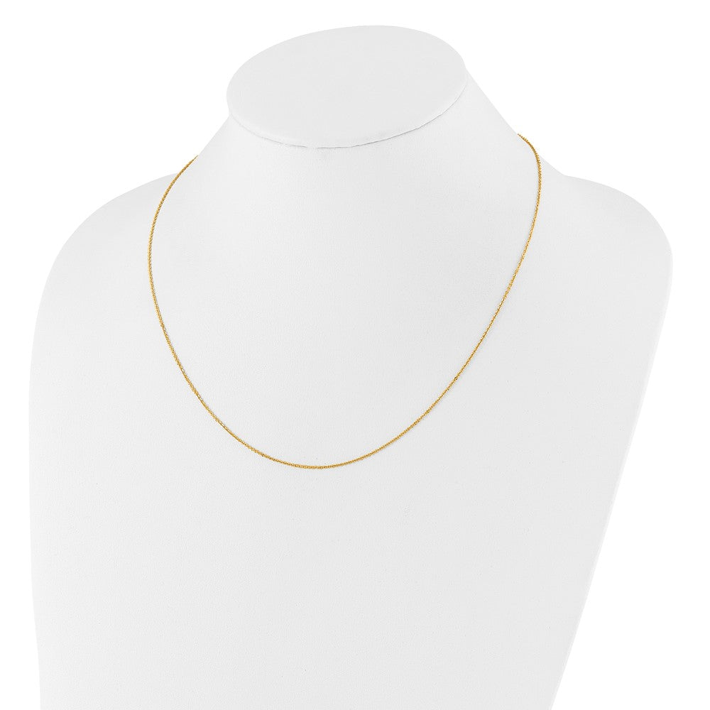 FJC Finejewelers 14 kt Yellow Gold Adjustable Flat Cable Chain 22 Inches x 1.25 mm