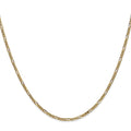 FJC Finejewelers 14 kt Yellow Gold Flat Figaro Chain 24 Inches x 1.8 mm