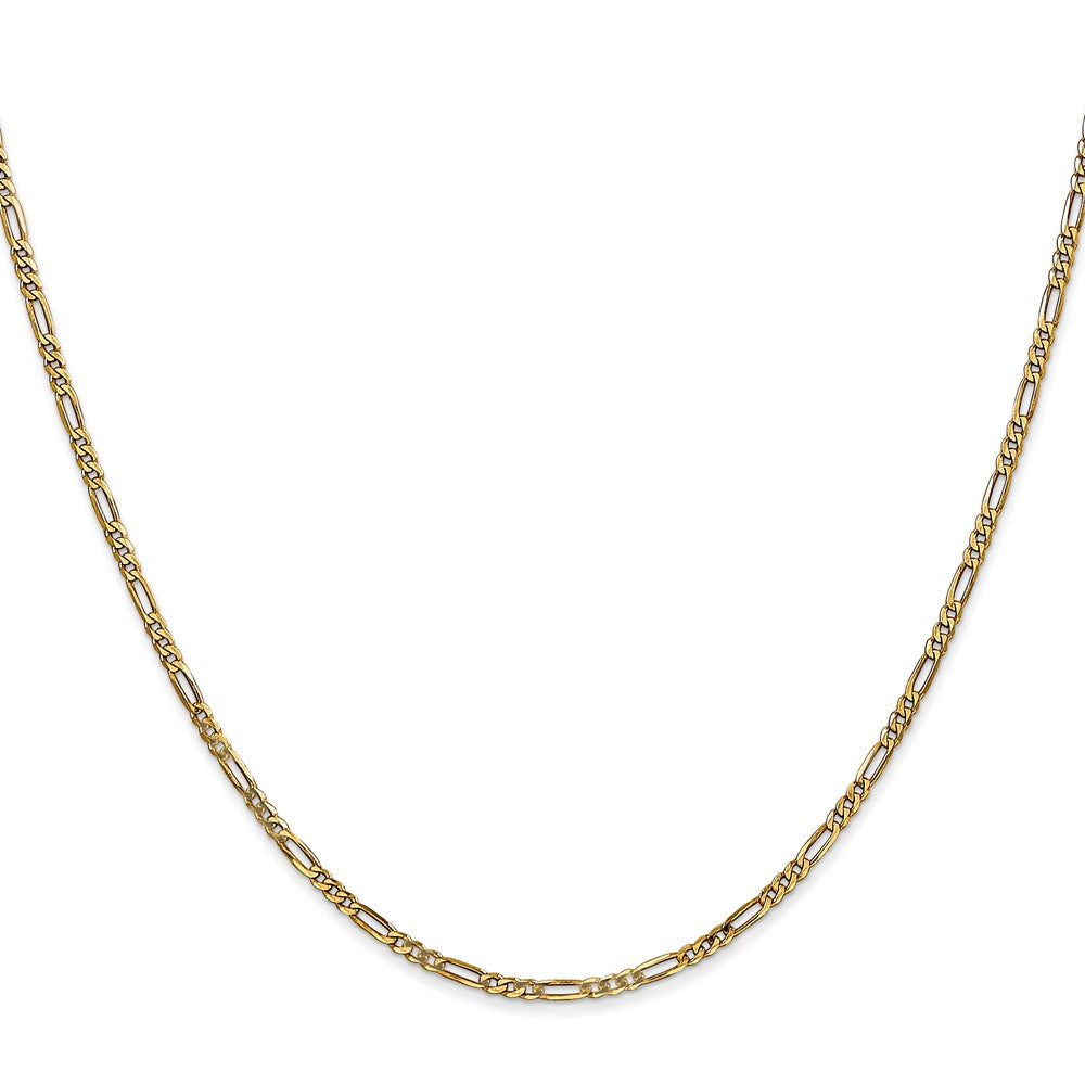 FJC Finejewelers 14 kt Yellow Gold Flat Figaro Chain 24 Inches x 1.8 mm