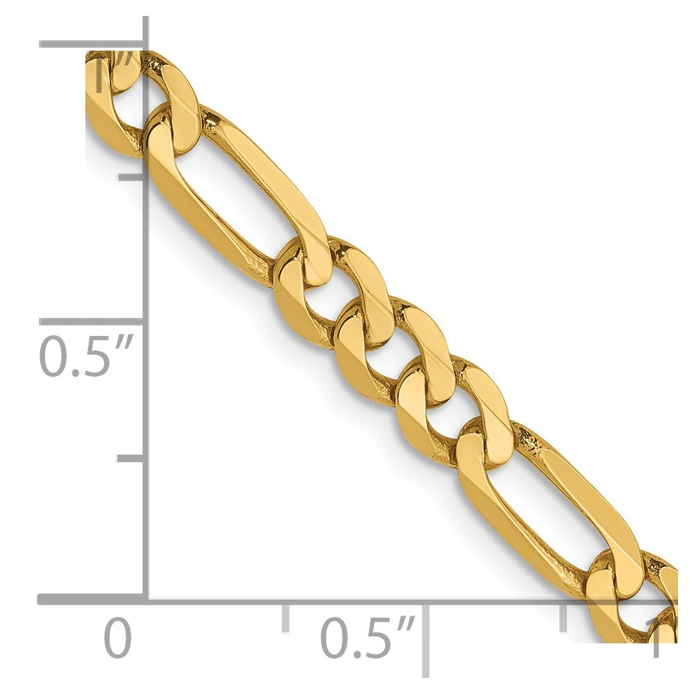 FJC Finejewelers 14 kt Yellow Gold Flat Figaro Chain 20 Inches x 4.75 mm