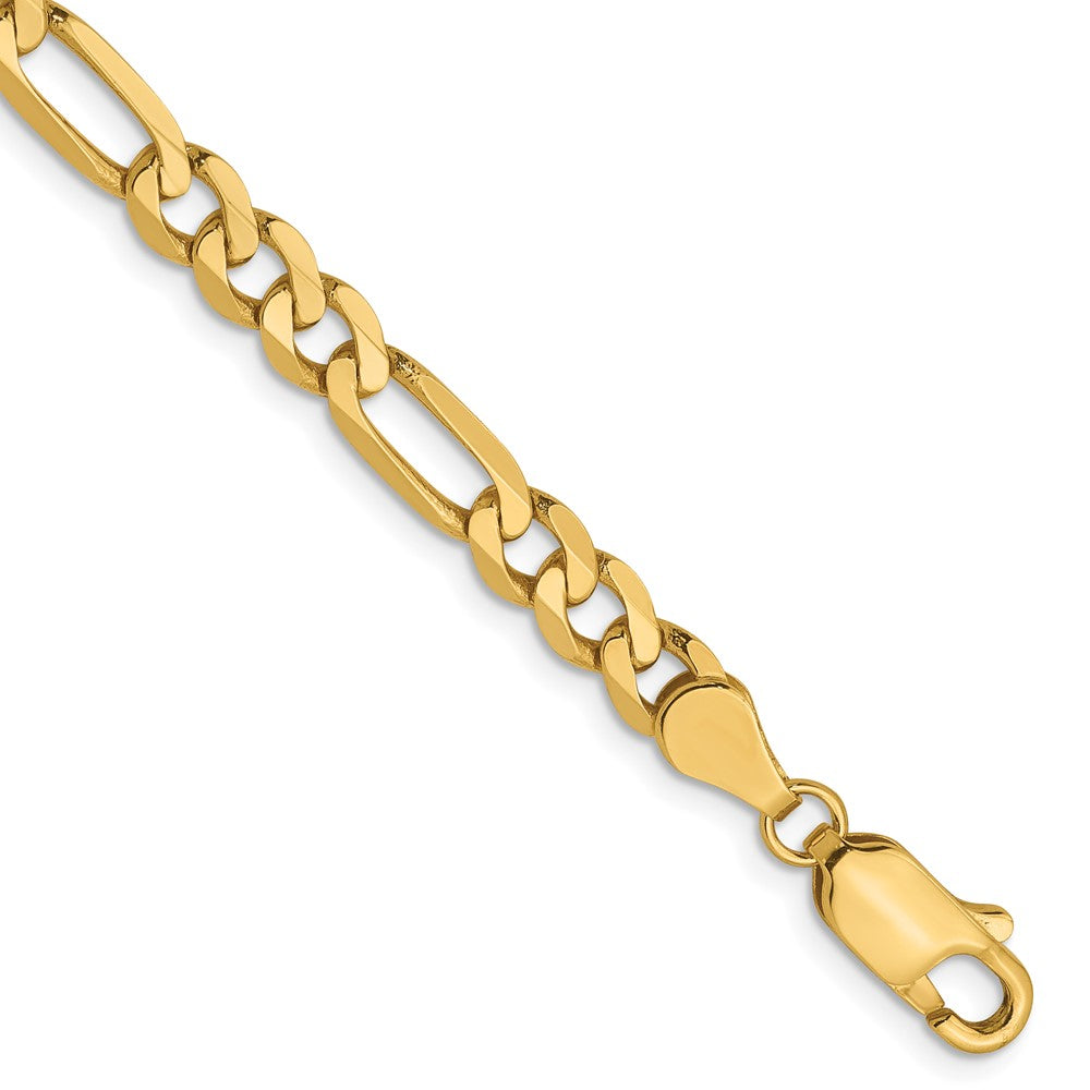 FJC Finejewelers 14 kt Yellow Gold Flat Figaro Chain Bracelet 7 Inches x 4.75 mm