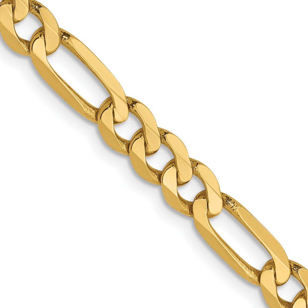 FJC Finejewelers 14 kt Yellow Gold Flat Figaro Chain Bracelet 8 Inches x 4.75 mm