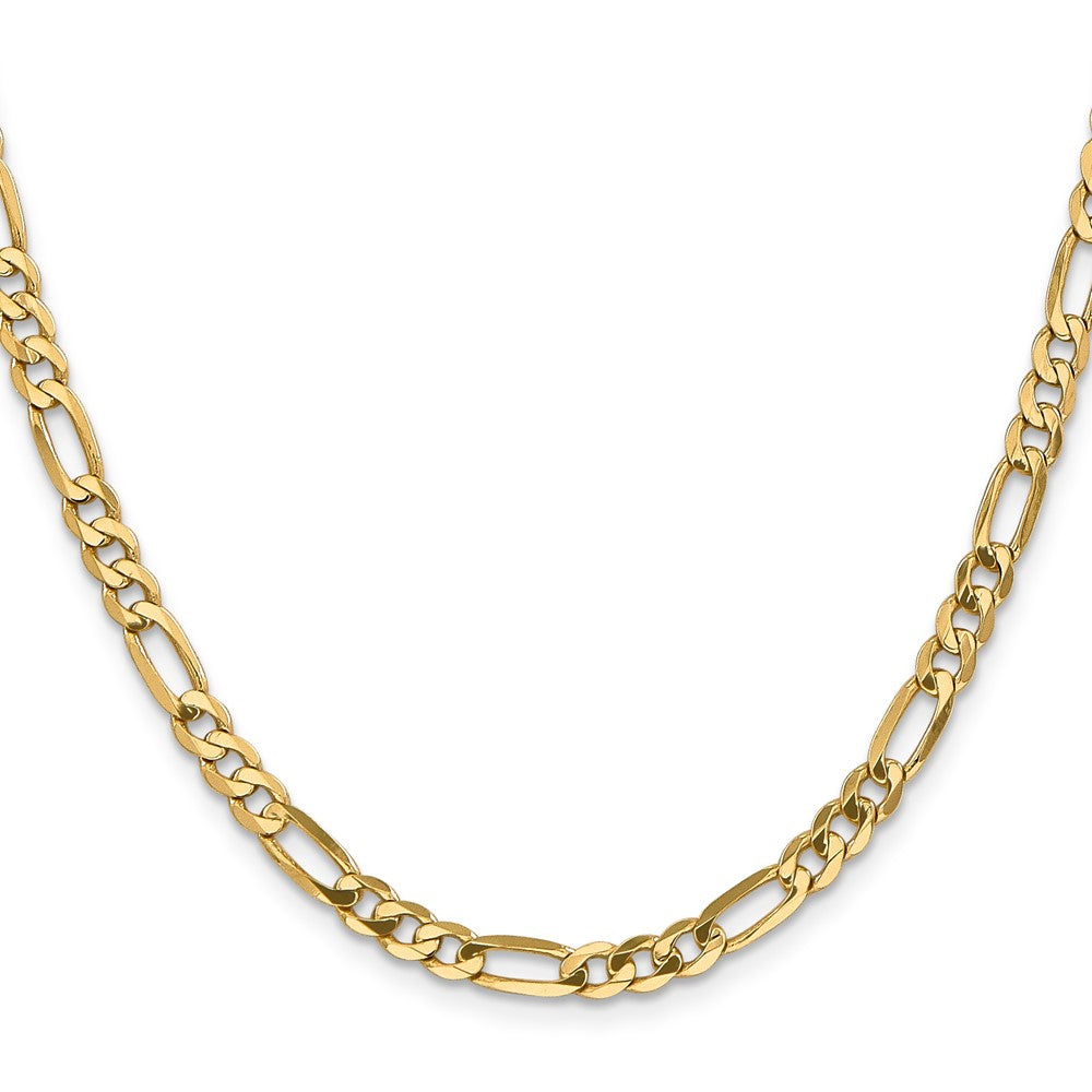 FJC Finejewelers 14 kt Yellow Gold Flat Figaro Chain Bracelet 8 Inches x 4.75 mm