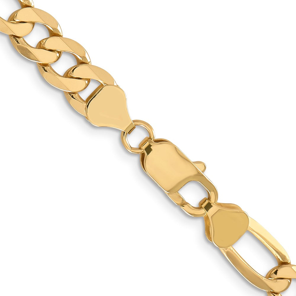 FJC Finejewelers 14 kt Yellow Gold Flat Figaro Chain Bracelet 8 Inches x 7.5 mm