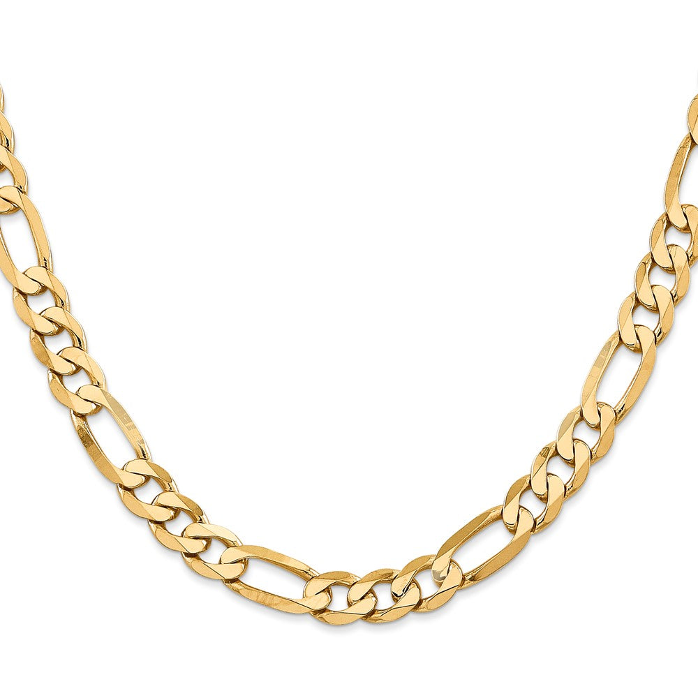FJC Finejewelers 14 kt Yellow Gold Flat Figaro Chain Bracelet 9 Inches x 7.5 mm