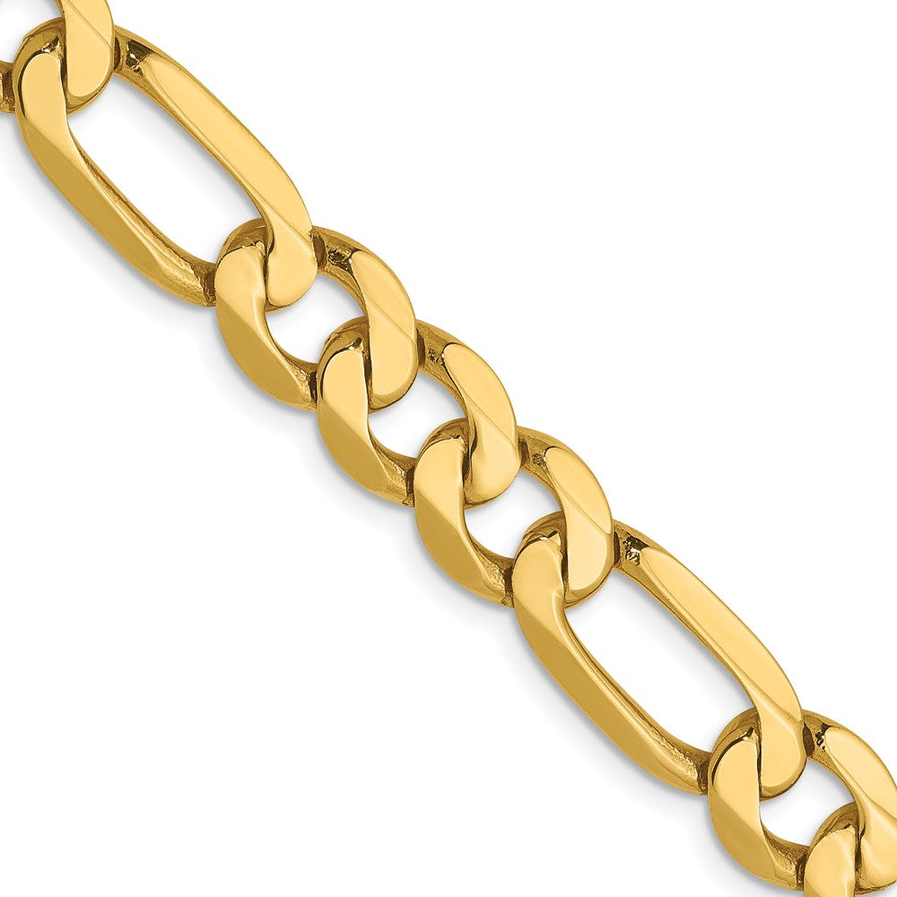 FJC Finejewelers 14 kt Yellow Gold Flat Figaro Chain Bracelet 9 Inches x 7.5 mm