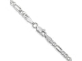 FJC Finejewelers 14 kt White Gold Flat Figaro Chain 16 Inches x 3 mm