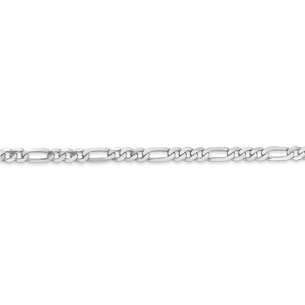 FJC Finejewelers 14 kt White Gold Flat Figaro Chain 18 Inches x 3 mm