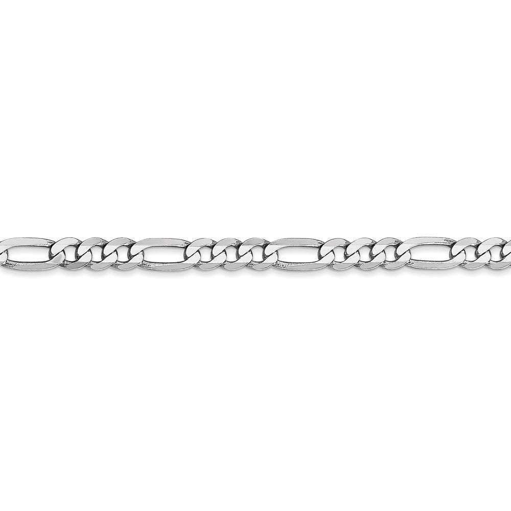 FJC Finejewelers 14 kt White Gold Flat Figaro Chain Bracelet 7 Inches x 4 mm