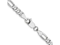 FJC Finejewelers 14 kt White Gold Flat Figaro Chain Bracelet 8 Inches x 4 mm