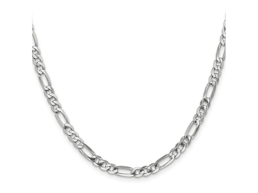 FJC Finejewelers 14 kt White Gold Flat Figaro Chain 18 Inches x 5 mm