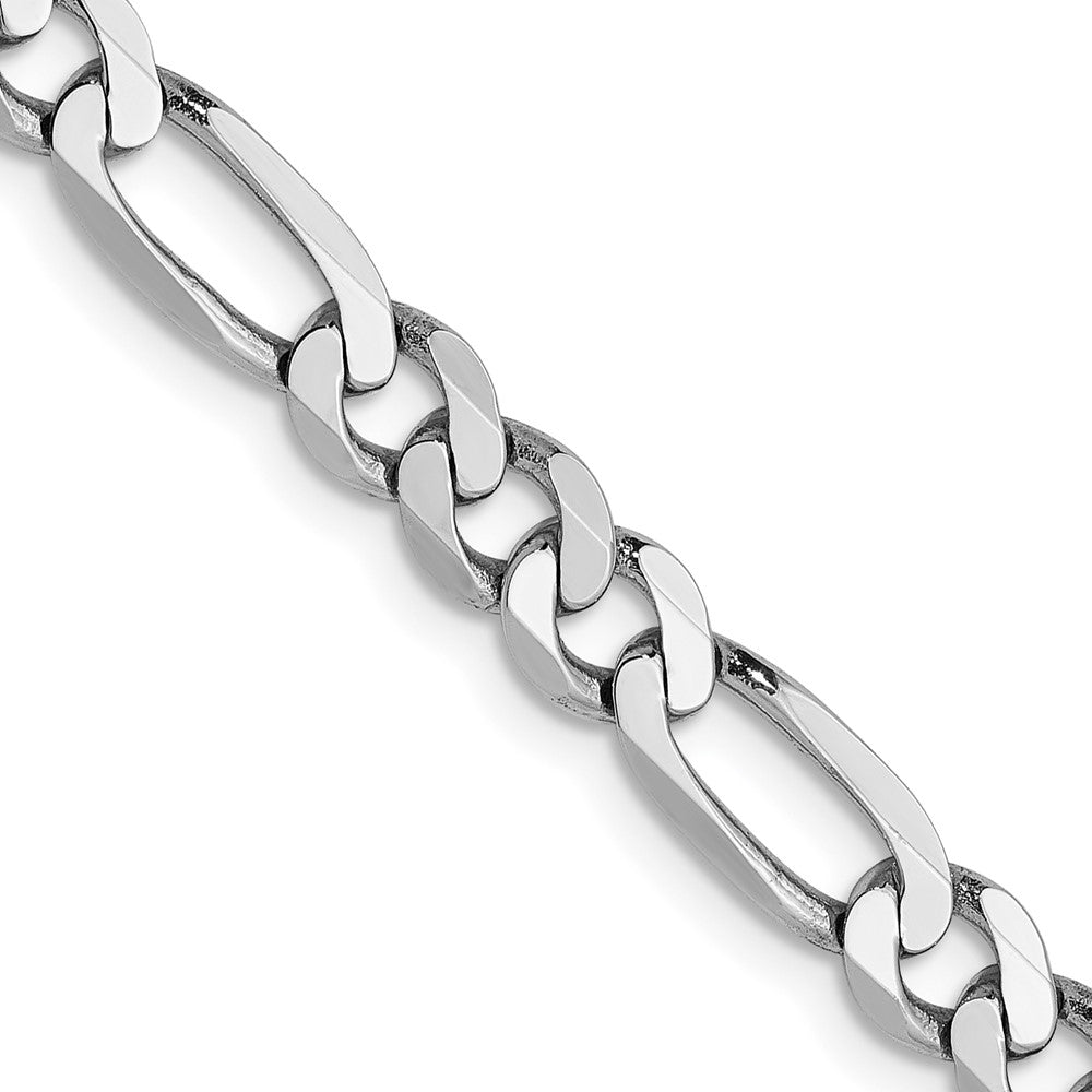 FJC Finejewelers 14 kt White Gold Flat Figaro Chain 20 Inches x 5 mm