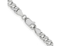 FJC Finejewelers 14 kt White Gold Flat Figaro Chain Bracelet 7 Inches x 5 mm