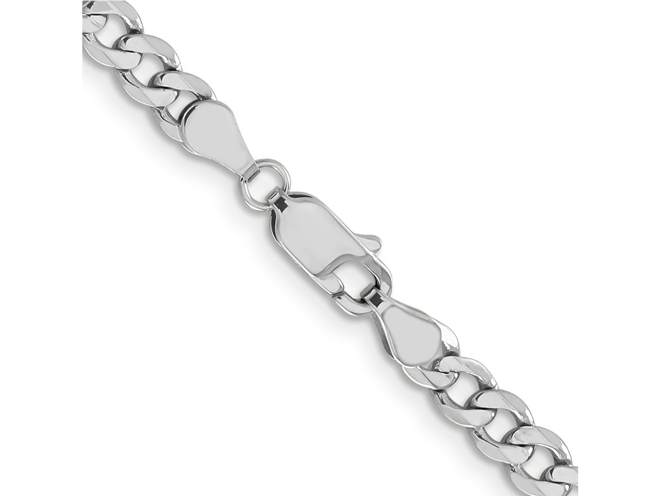 FJC Finejewelers 14 kt White Gold Flat Figaro Chain Bracelet 7 Inches x 5 mm
