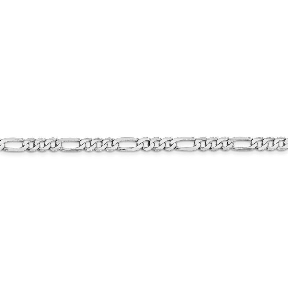 FJC Finejewelers 14 kt White Gold Flat Figaro Chain Bracelet 8 Inches x 5 mm