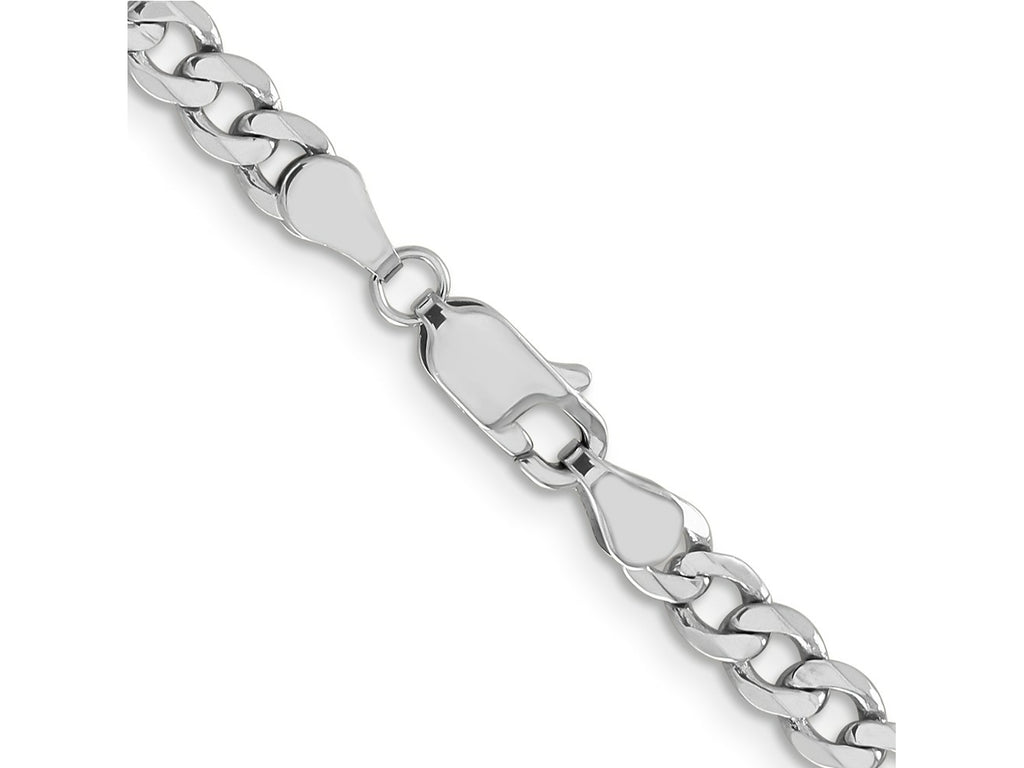 FJC Finejewelers 14 kt White Gold Flat Figaro Chain Bracelet 8 Inches x 5 mm
