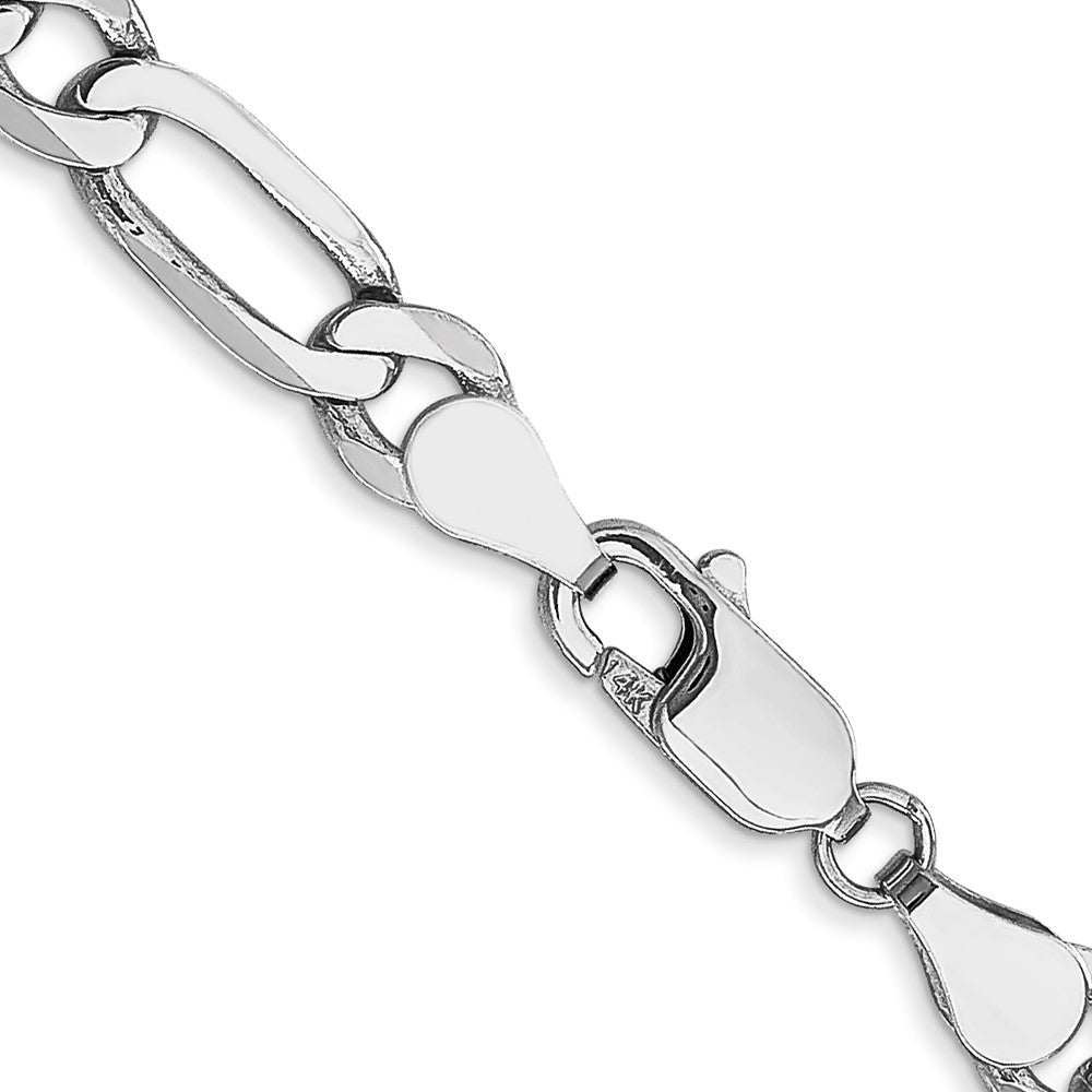 FJC Finejewelers 14 kt White Gold Flat Figaro Chain Bracelet 7 Inches x 5.5 mm