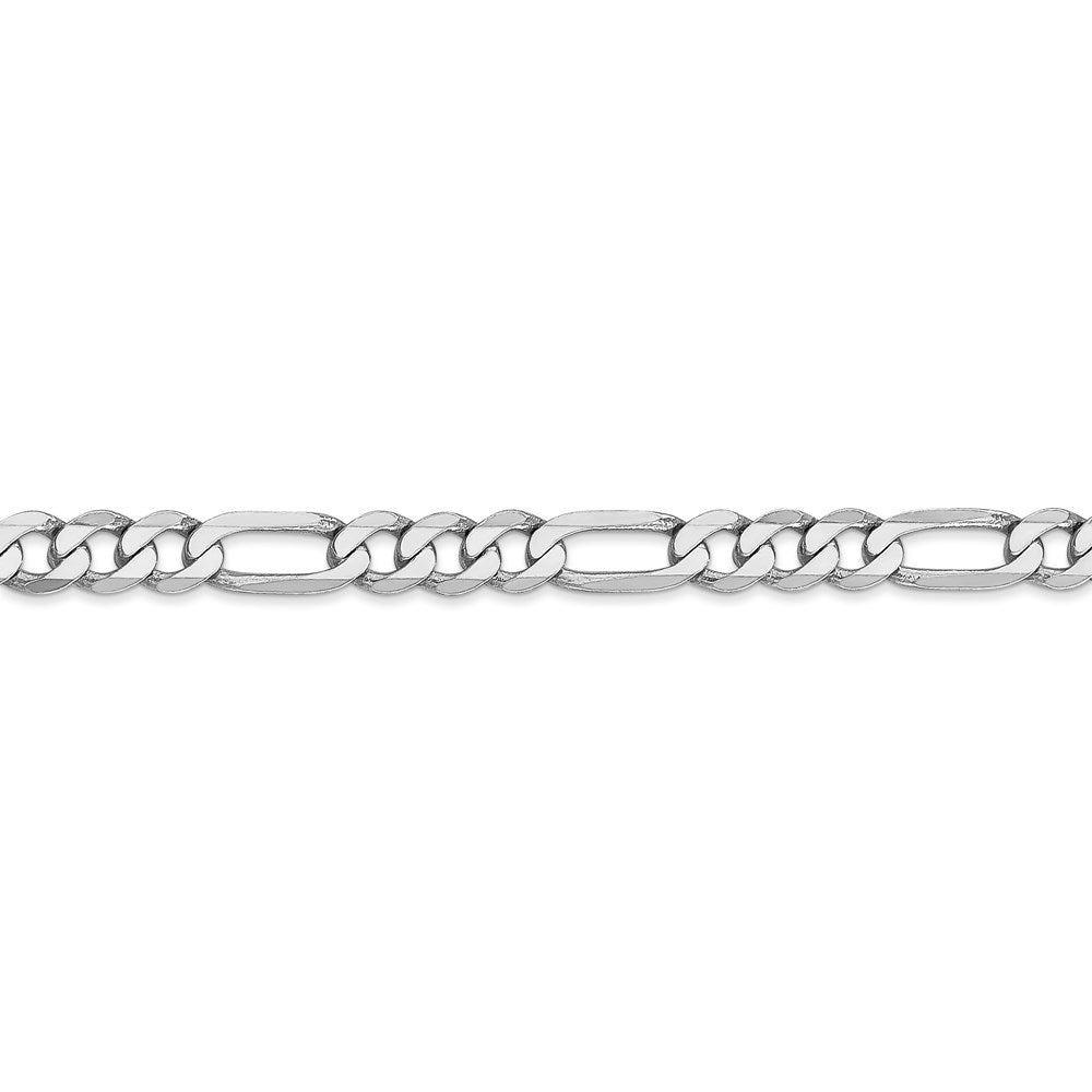 FJC Finejewelers 14 kt White Gold Flat Figaro Chain Bracelet 8 Inches x 5.5 mm
